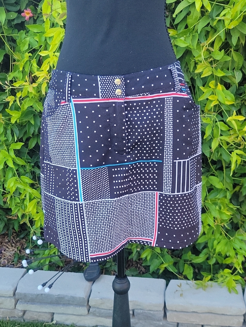 Slazenger Golf Dublin Seaford Golf Skirt Polka Dot Pattern 6